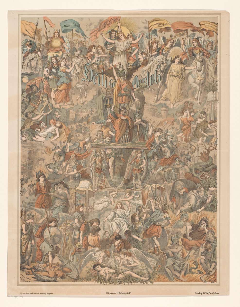 Allegori om en hellig krig den hellige krig (titel på objekt) af Pieter Cornelis Mondriaan (sr.)