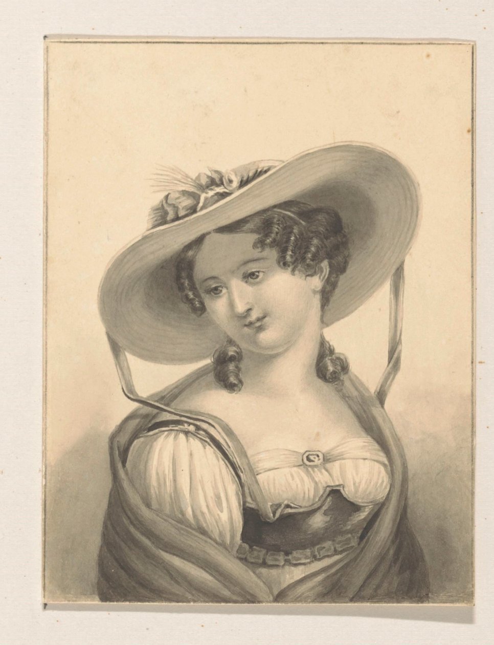 Pige med hat af Pieter Cornelis van den Velden