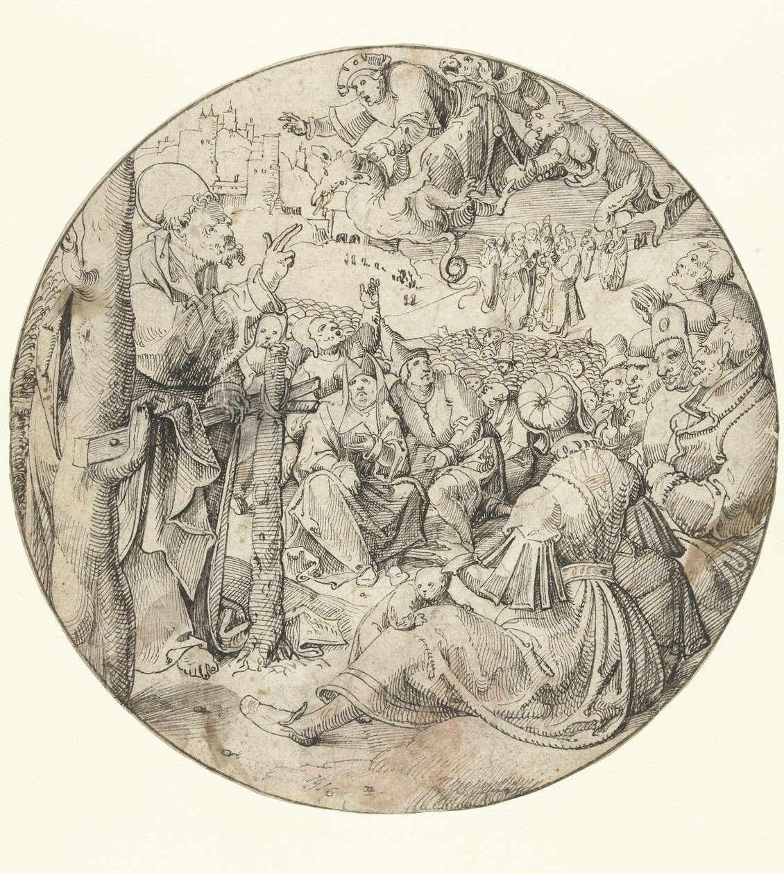 Peter forårsager Simon Tryllekunstnerens fald af Pieter Cornelisz. genaamd Kunst