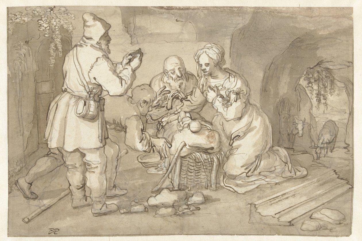 Tilbedelse af hyrderne af Pieter Cornelisz. van Rijck