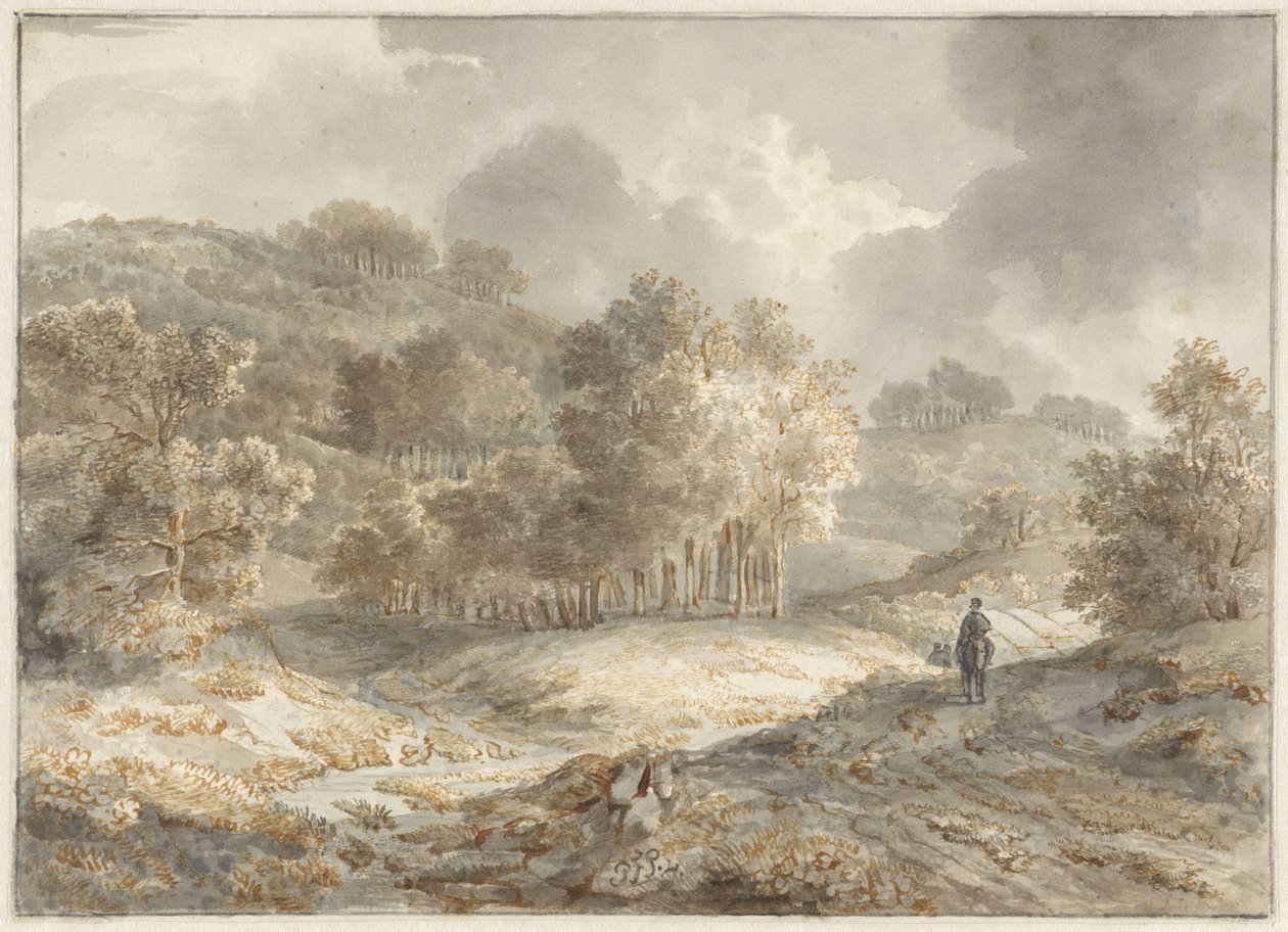 bakket landskab af Pieter Francis Peters jr.