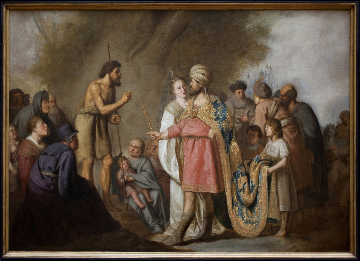 Johannes Døberen prædiker foran Herode. Maleri af Pieter Fransz af Grebber (1600-1652), olie på lærred af Pieter Fransz. de Grebber