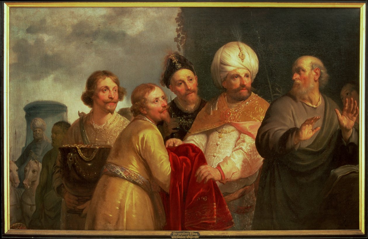 Profeten Elisa afviser gaver fra Naaman af Pieter Fransz. de Grebber