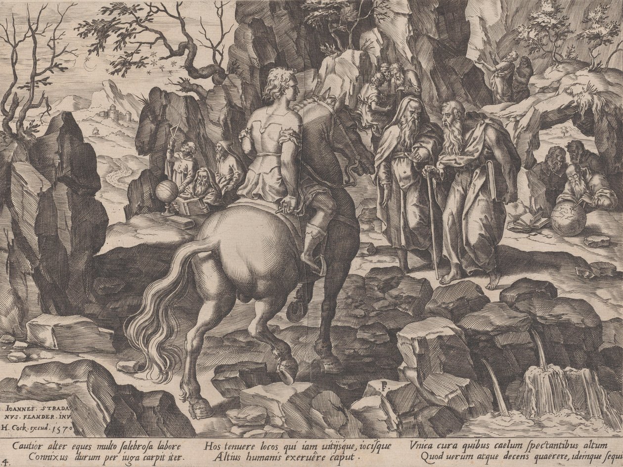 Amassing Knowledge, fra The Course of Human Life, 1570. af Pieter Furnius