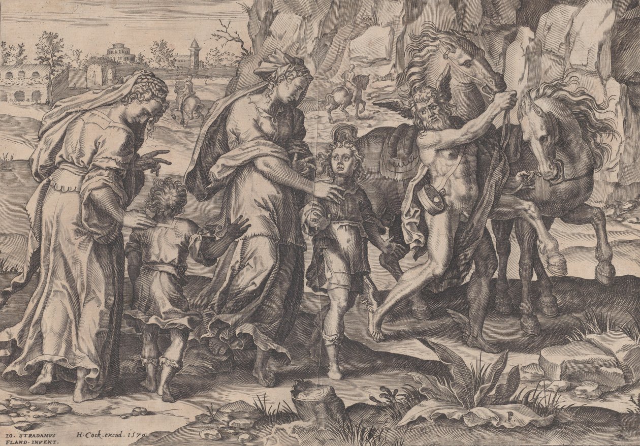Ungdom, fra Menneskelivets Løb, 1570. af Pieter Furnius