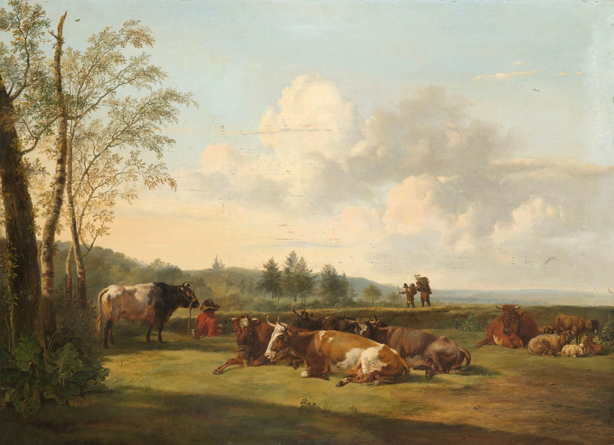 Landskab med kvæg af Pieter Gerardus van Os