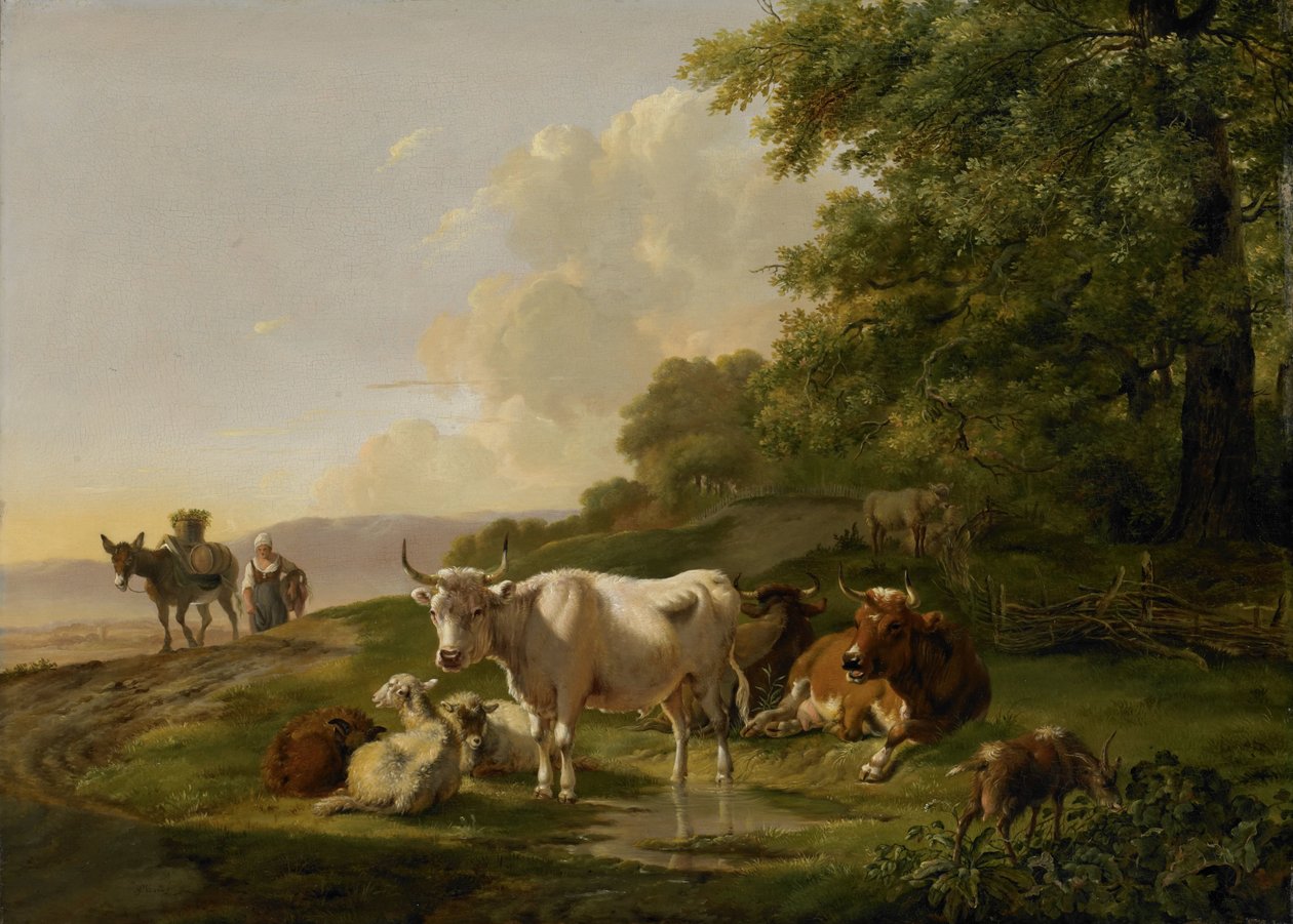 Landskab med kvæg af Pieter Gerardus van Os