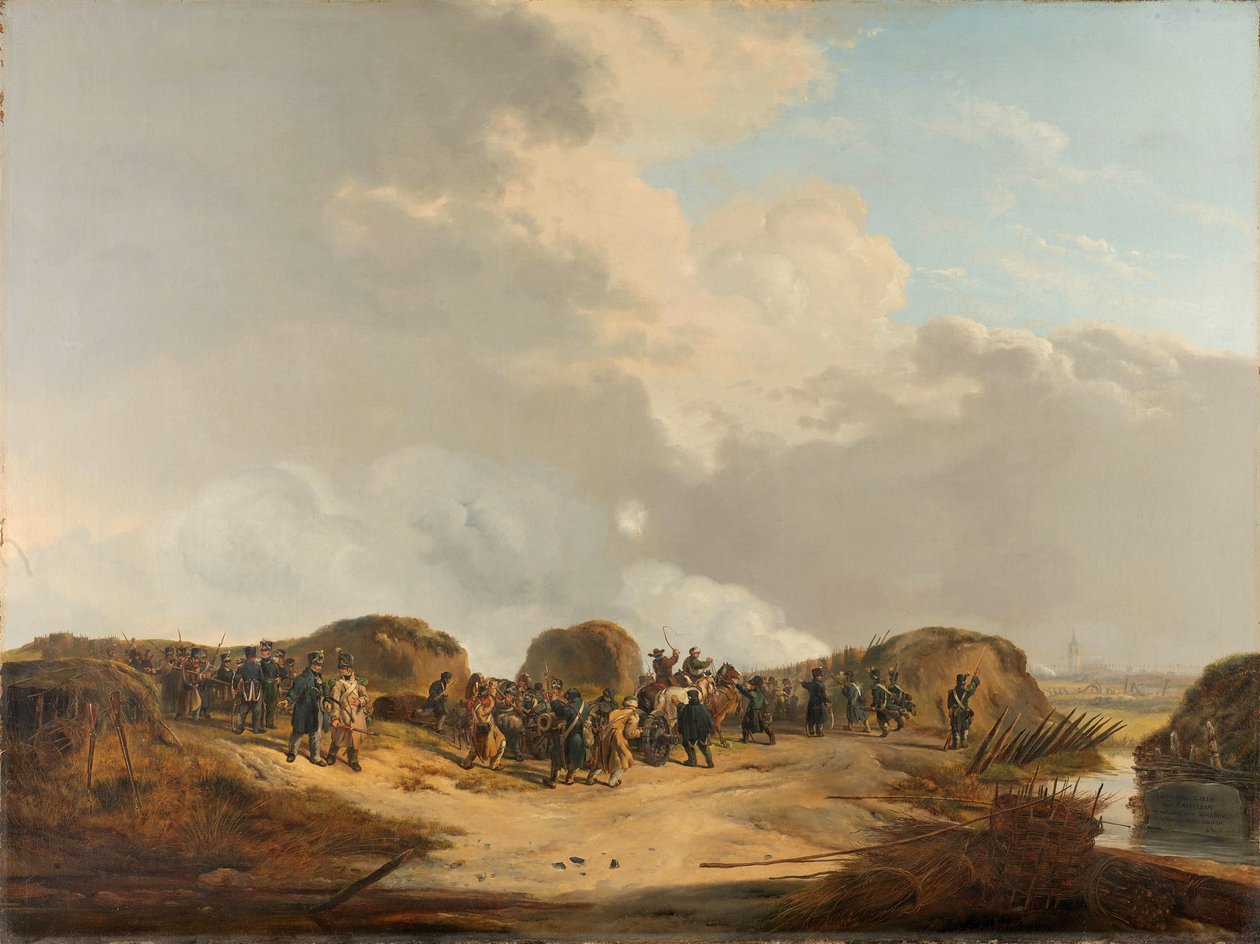Demilune bygget ved belejringen af Naarden, april 1814 af Pieter Gerardus van Os