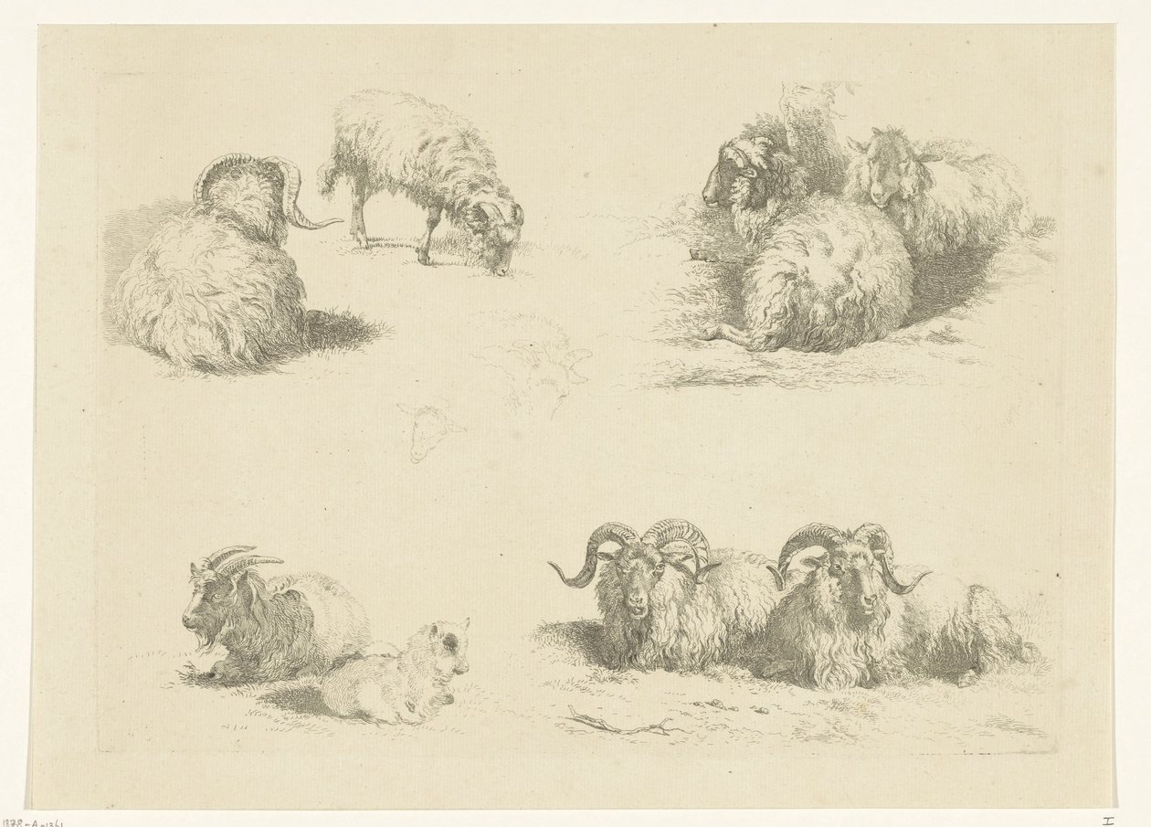 Fire forestillinger med får og geder Får og geder (serietitel) af Pieter Gerardus van Os