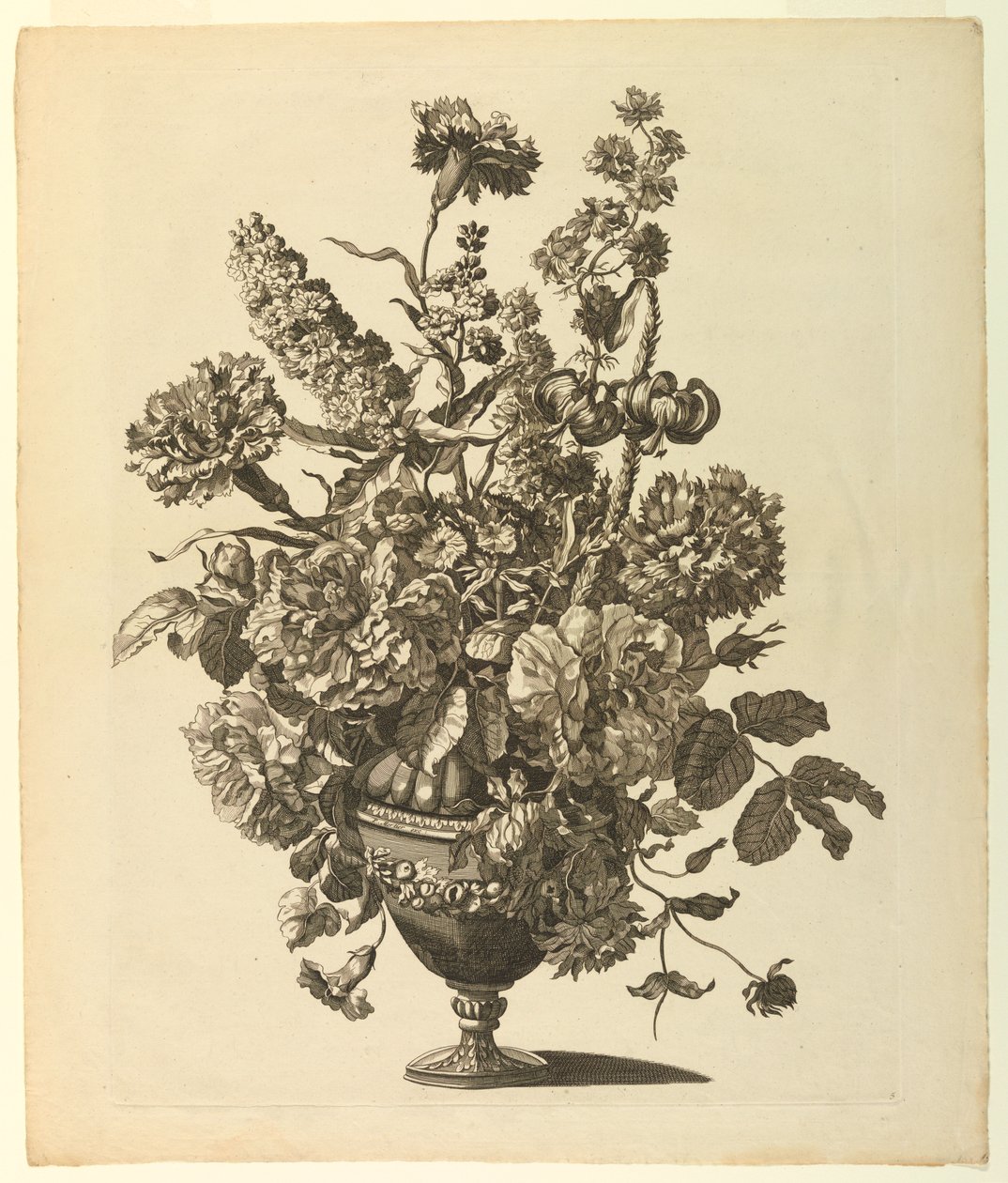 Vase med blomster af Pieter I. Mortier