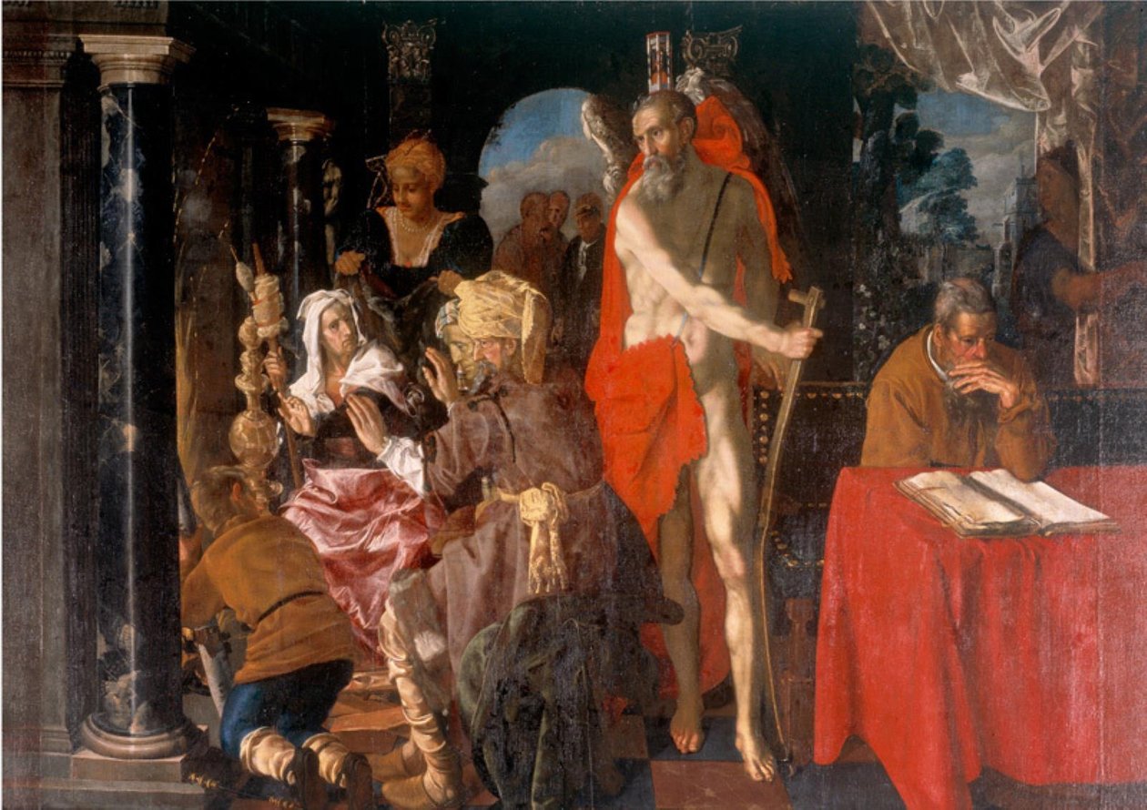 Allegori om alderdom. Tiden og den lærde af Pieter Isaacsz