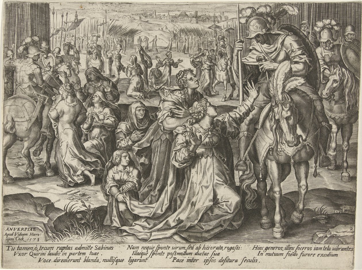 Forsoning mellem sabinerne og romerne Skildringer fra romersk historie (serietitel) af Pieter Jalhea Furnius