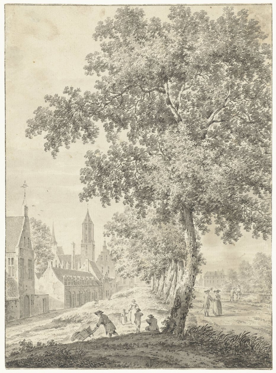 På bymuren i Utrecht af Pieter Jan van Liender