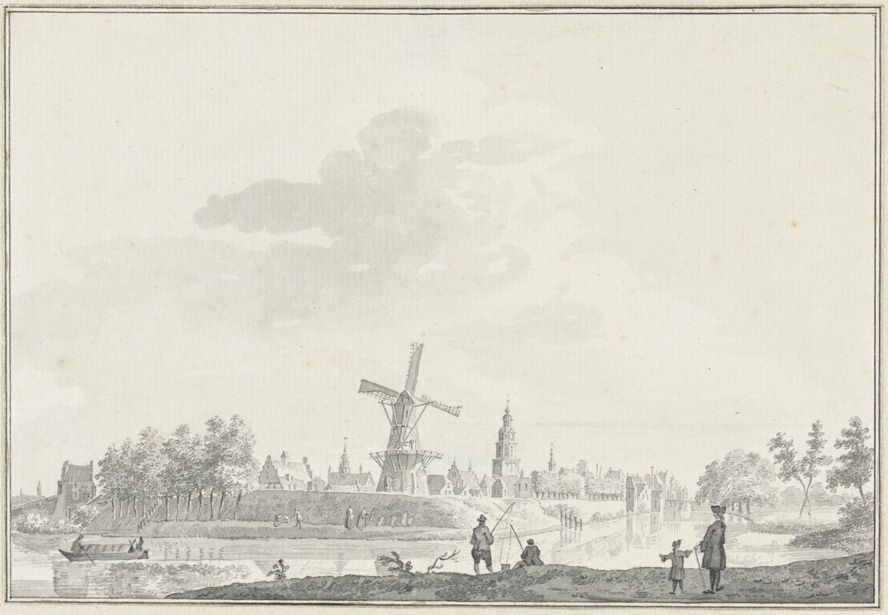 Udsigt over byen Buren af Pieter Jan van Liender