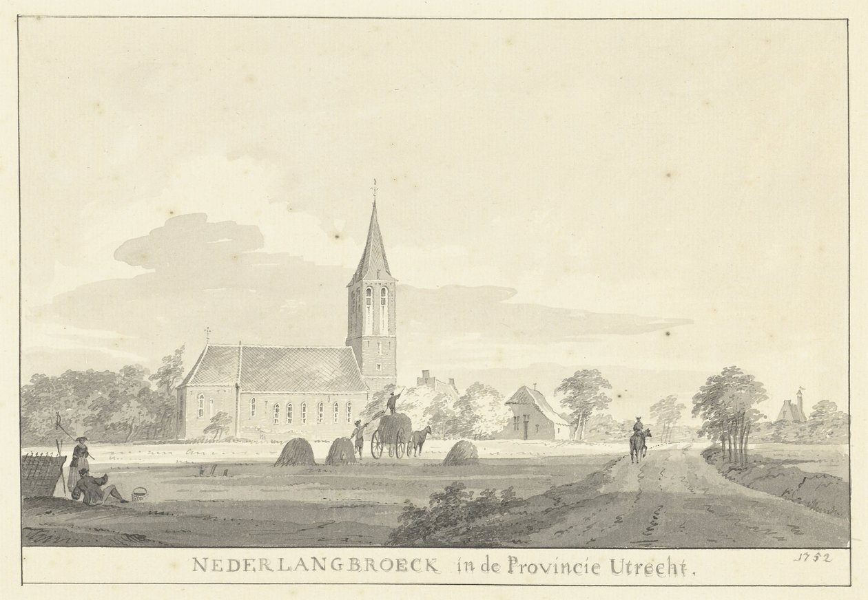 Udsigt over landsbyen Nederlangbroek af Pieter Jan van Liender