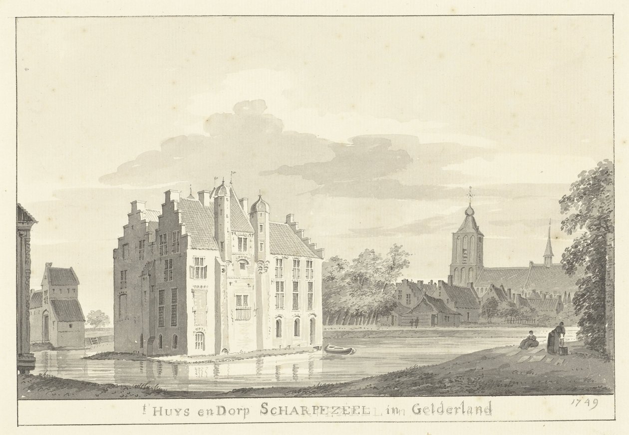 Huset og landsbyen Scherpenzeel af Pieter Jan van Liender