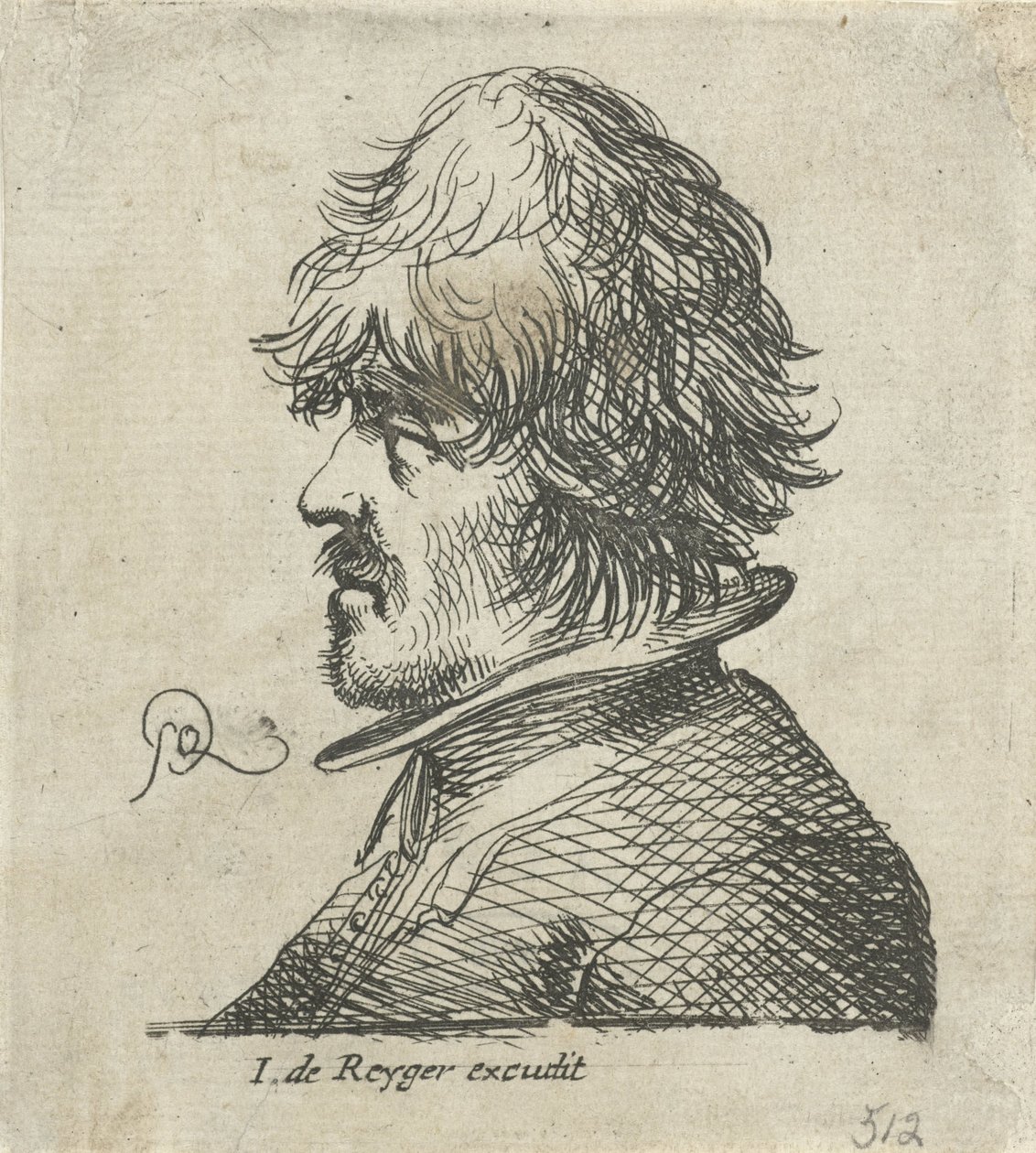 Portrætbuste af en mand med en fiskerhat af Pieter Jansz Quast