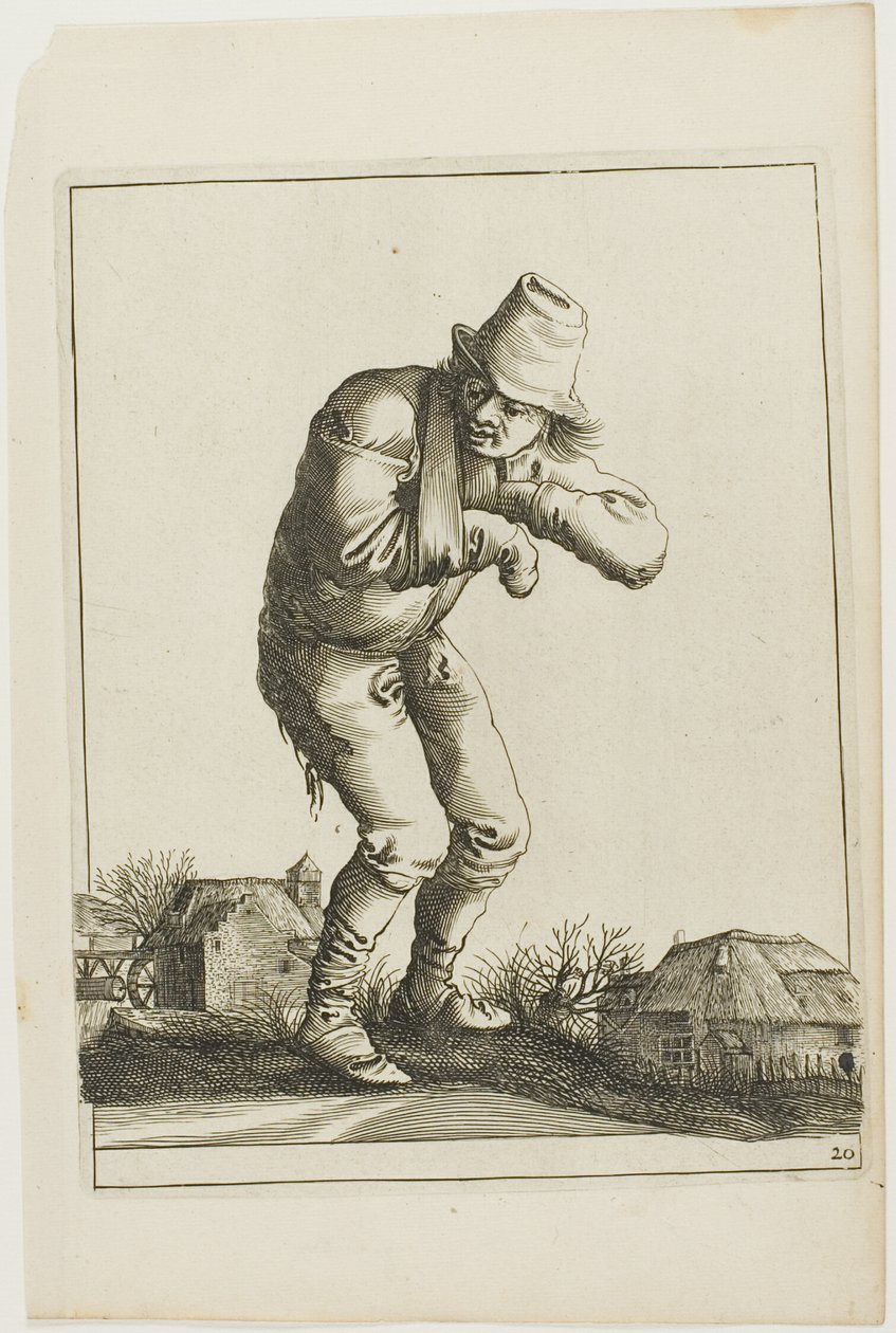 Tramp with a Sling, fra T is al verwart-gaern (Det er allerede forvirrende) af Pieter Jansz. Quast