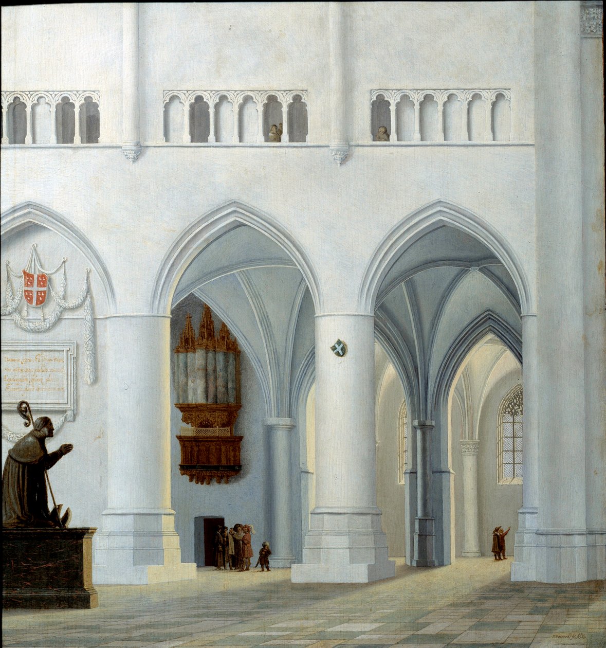 Interiør af kirken Saint Bavon i Haarlem Maleri af Pieter Jansz Saenredam (1597-1665) (ec.holl.) 1630 af Pieter Jansz Saenredam