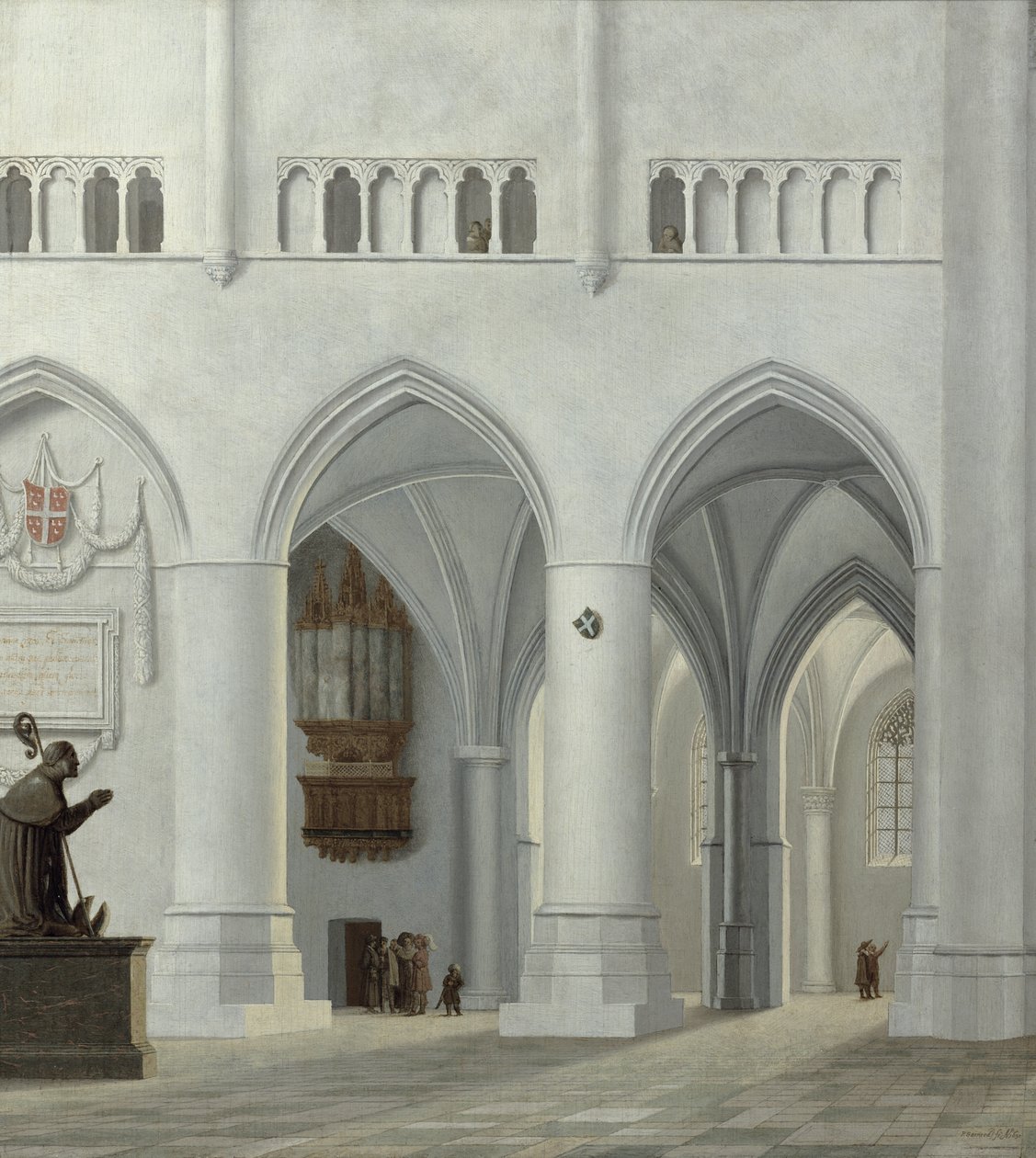 Interiør af St. Bavo-kirken, Haarlem, 1630 af Pieter Jansz Saenredam