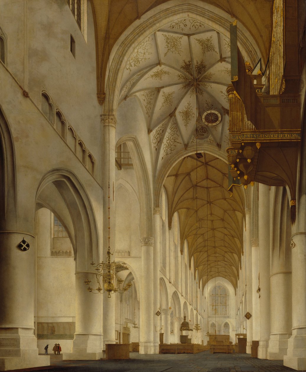 Det indre af St. Bavos kirke, Haarlem af Pieter Jansz Saenredam
