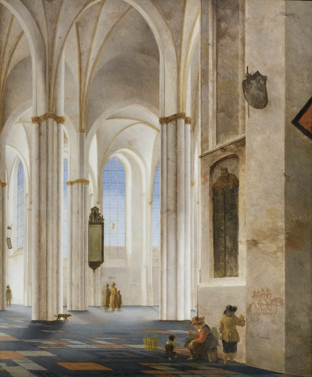 Interiøret i Buurkerk-kirken i Utrecht af Pieter Jansz Saenredam