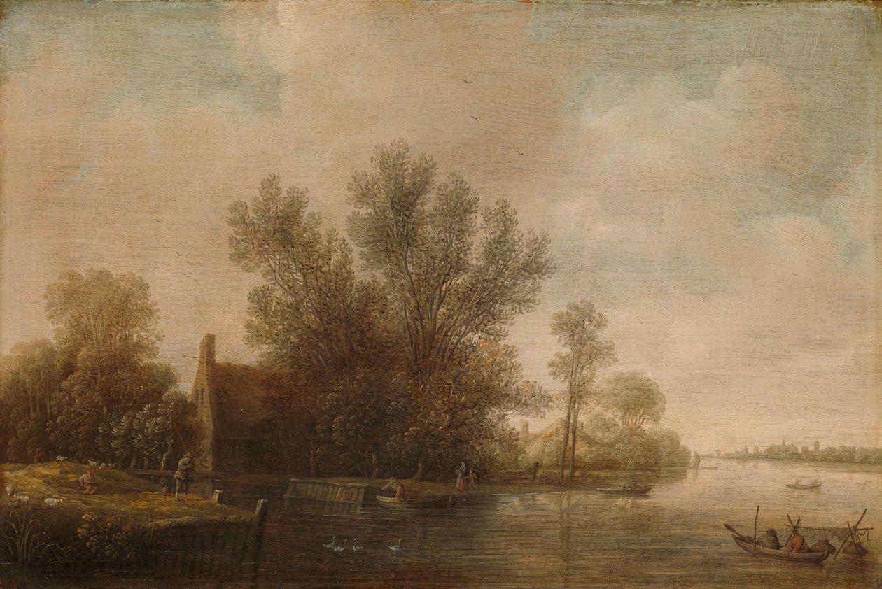 Flodlandskab af Pieter Jansz. van Asch