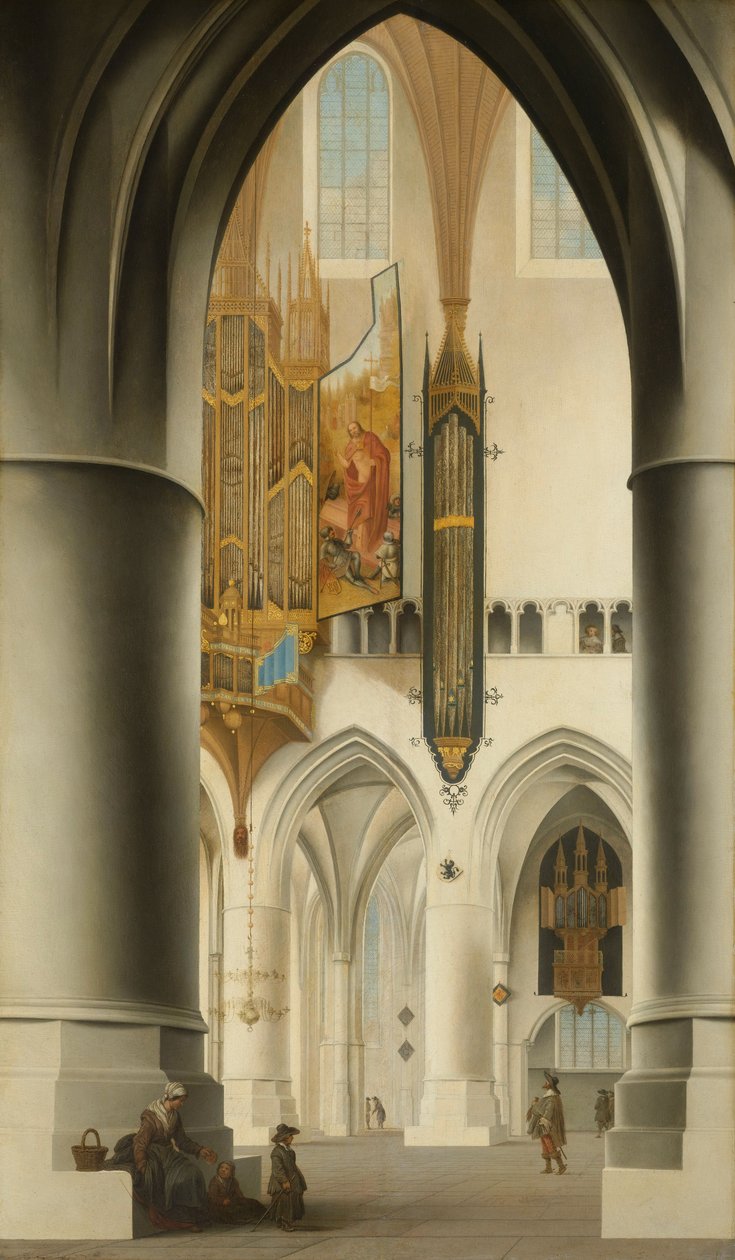 Interiør af St. Bavo-kirken i Haarlem, 1636 af Pieter Janszoon Saenredam
