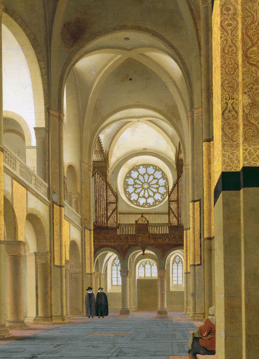 Interiør af Marienkirche i Utrecht, 1638 (detalje af 150808) af Pieter Janszoon Saenredam