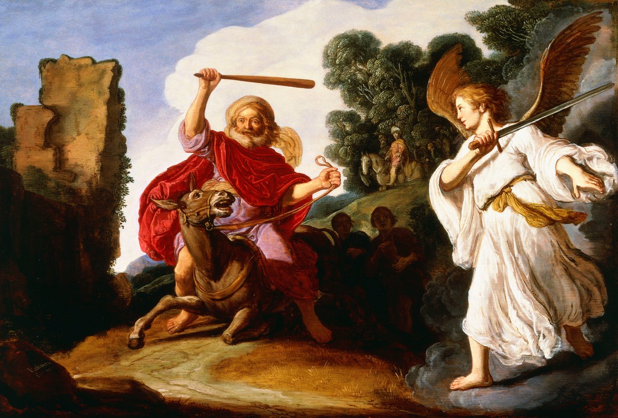 Bileam og æselet, 1622 af Pieter Lastman