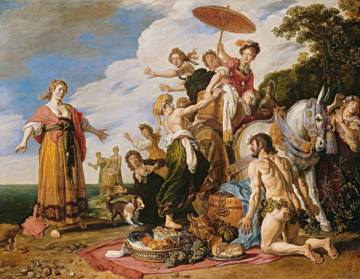 Odysseus foran Nausikaa af Pieter Lastman
