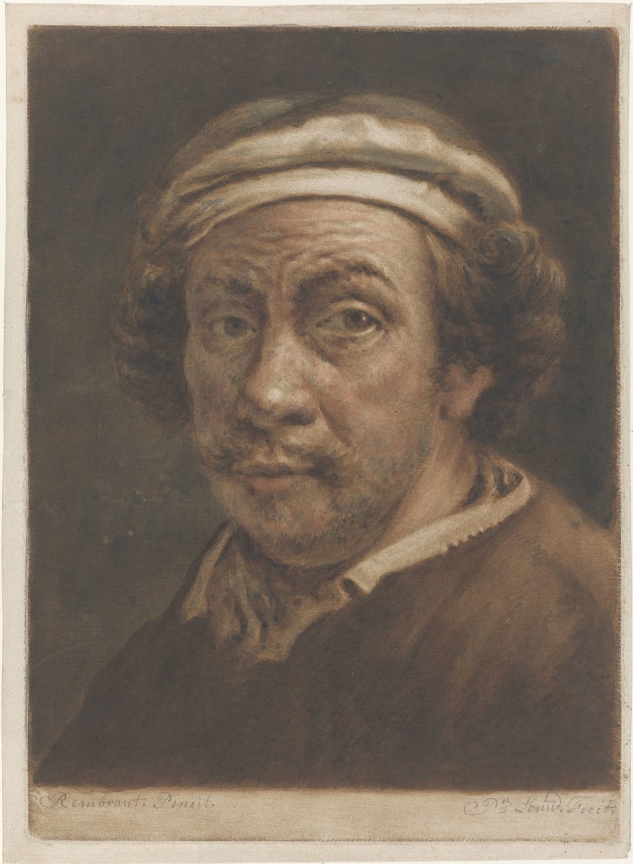 Portræt af Rembrandt van Rijn af Pieter Louw