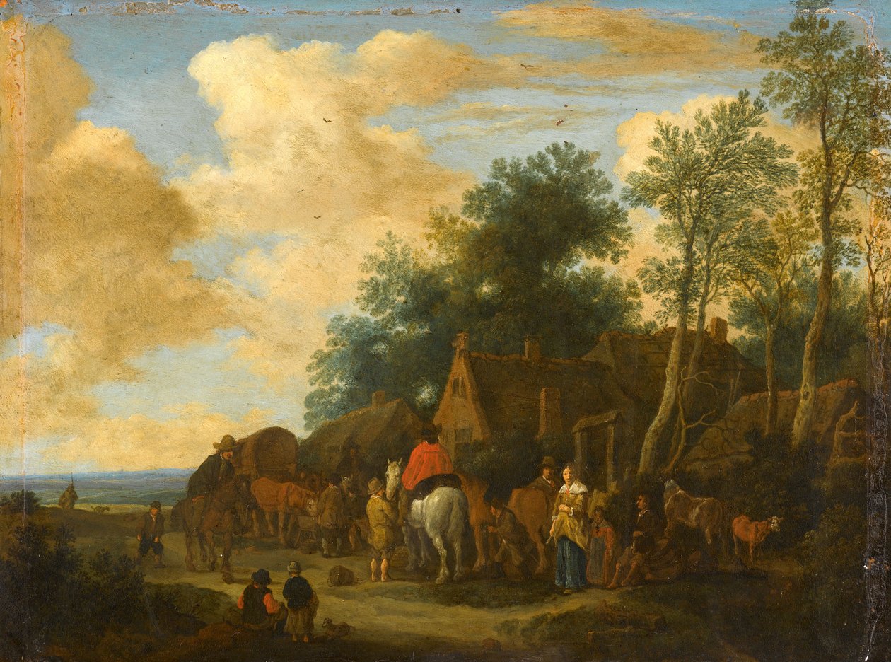 Standsning ved en kro i vejkanten af Pieter Molijn