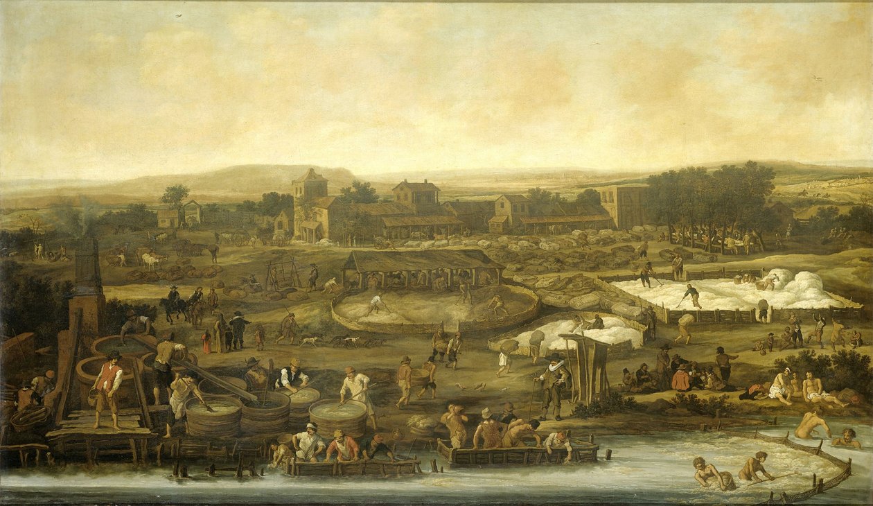 Fremstilling af uld af Pieter Molijn