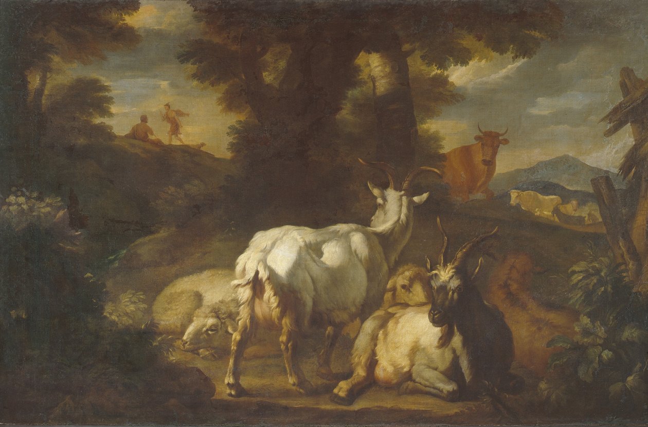 Landskab med Merkur og Battus af Pieter Mulier the Younger