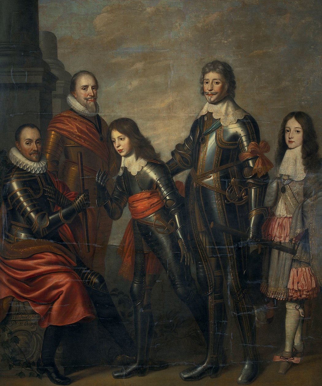 Fire generationer af Prinserne af Orange: William I, Maurice og Frederick Henry, William II og William III af Pieter Nason