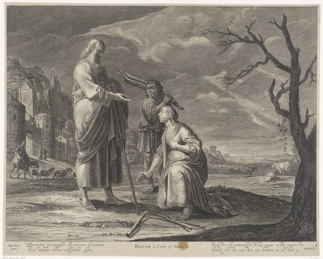 Elias og enken fra Zarefati Story of Elijah (serietitel) Royal Bible (serietitel) af Pieter Nolpe