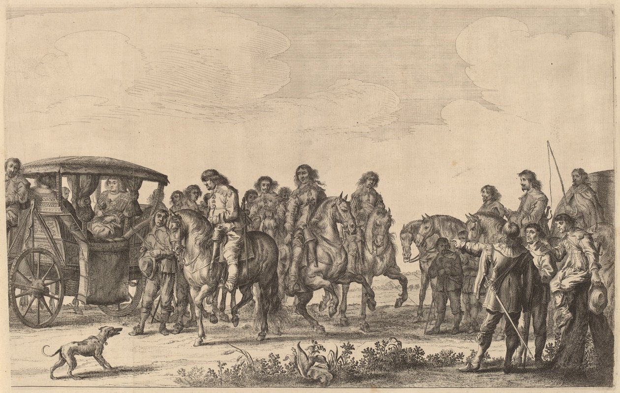 Marie de Medicis indrejse i Amsterdam [plade 6 af 6] af Pieter Nolpe