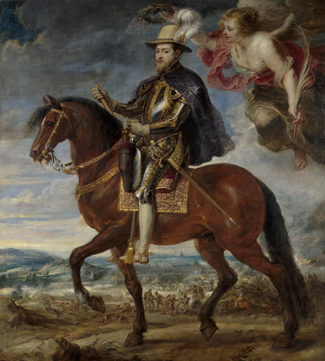 Portræt af Philip II 1527-1598 til hest, 1628 af Peter Paul Rubens