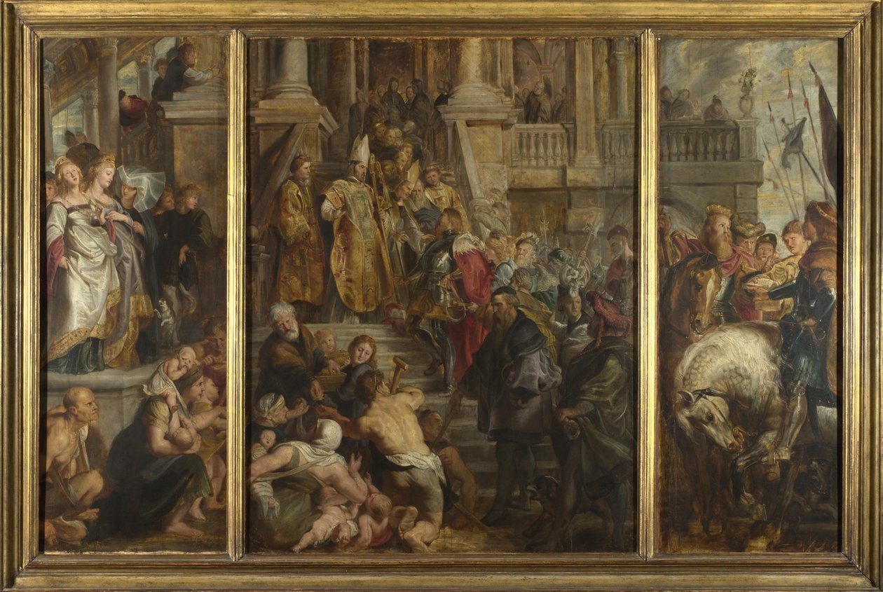Skitse til højaltertavle, St. Bavo, Gent, 1612 af Peter Paul Rubens