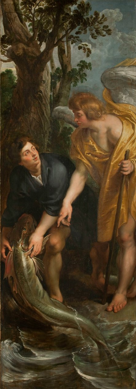 The Miraculous Draft of Fishes Triptykon, højre panel, 1618-1619. af Pieter Paul Rubens
