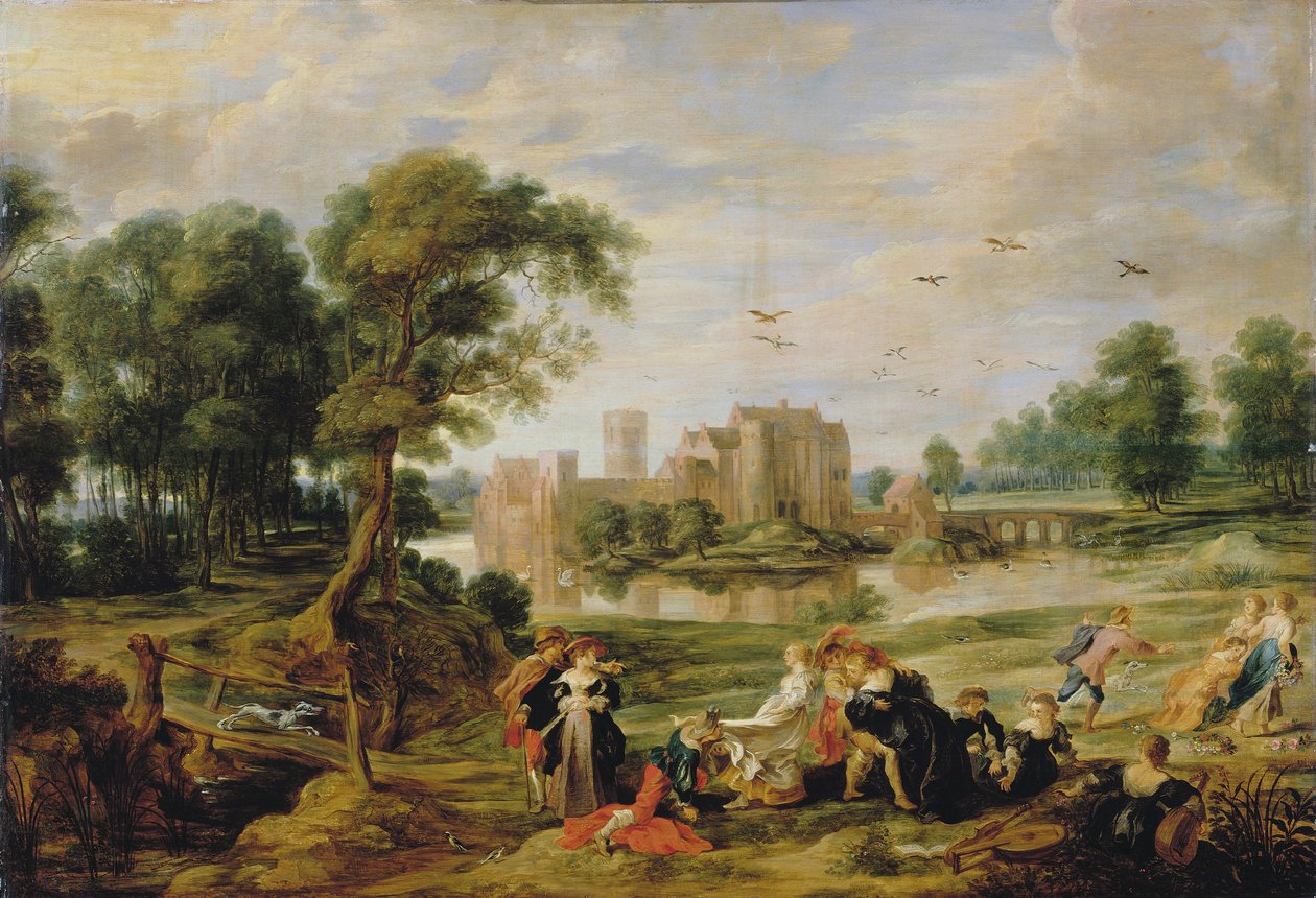 Slotsparken i Ekeren, 1527-1530. af Pieter Paul Rubens