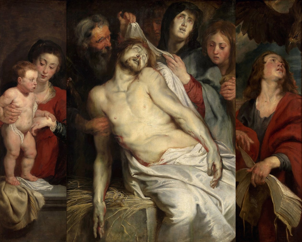 Klagesangen over den døde Kristus Kristus på strået, 1618. af Peter Paul Rubens