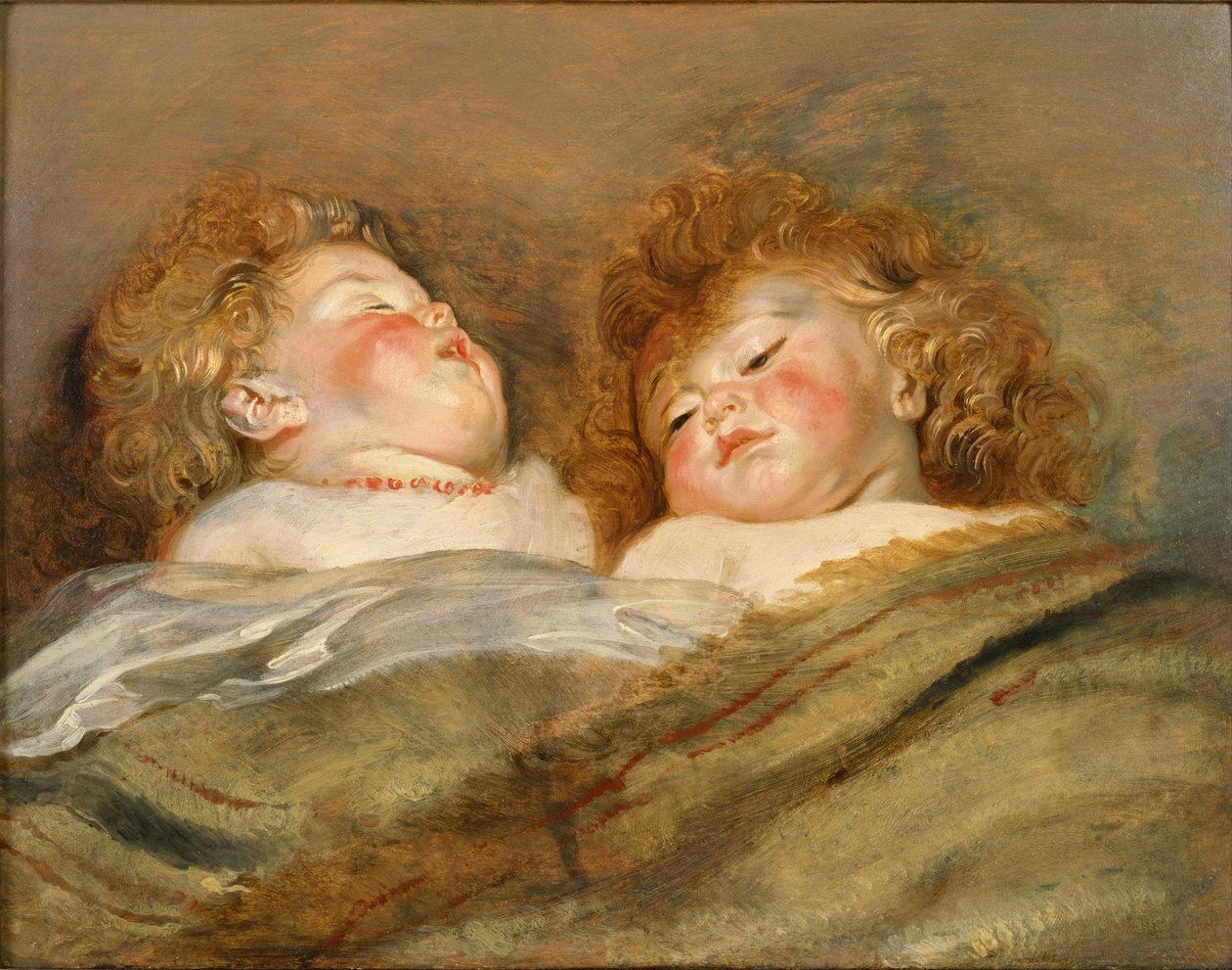 To sovende børn af Peter Paul Rubens