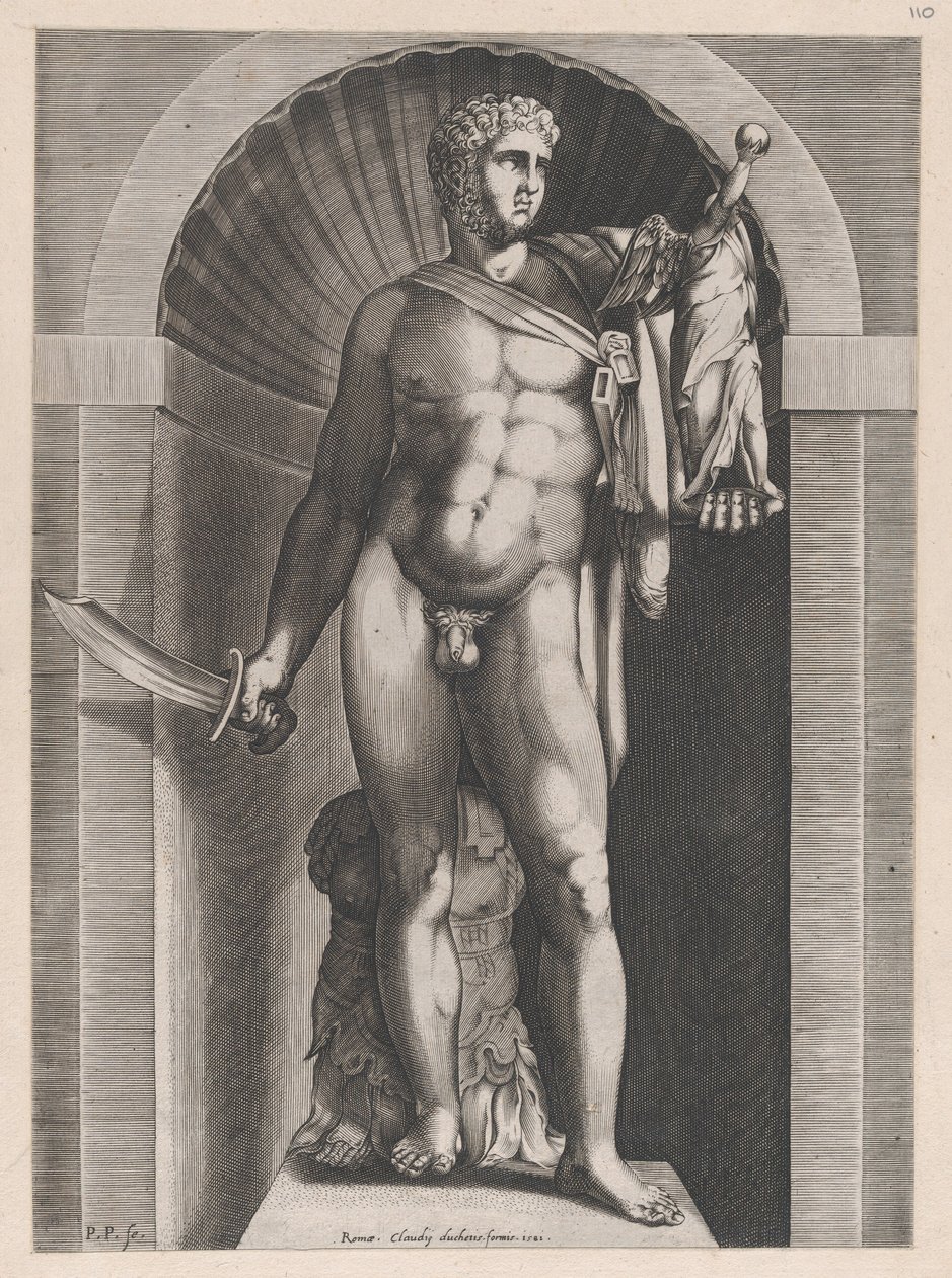 Mirror of Roman Magnificence: Diomedes med Palladium i venstre hånd, 1582., 1582. af Pieter Perret