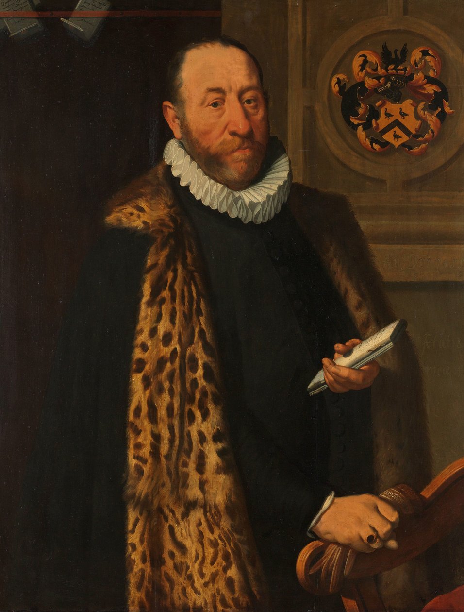 Portræt af Mattheus Augustijnsz Steyn, rådmand i Admiralitetskollegiet i det nordlige kvarter i Dokkum af Pieter Pietersz. (I)