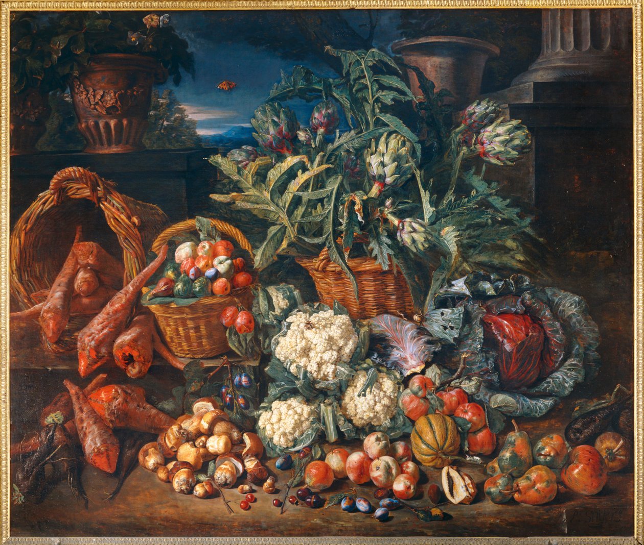 Nature morte: legumes et fruits - Stilleben: Grøntsager og frugter ... af Pieter Snyers