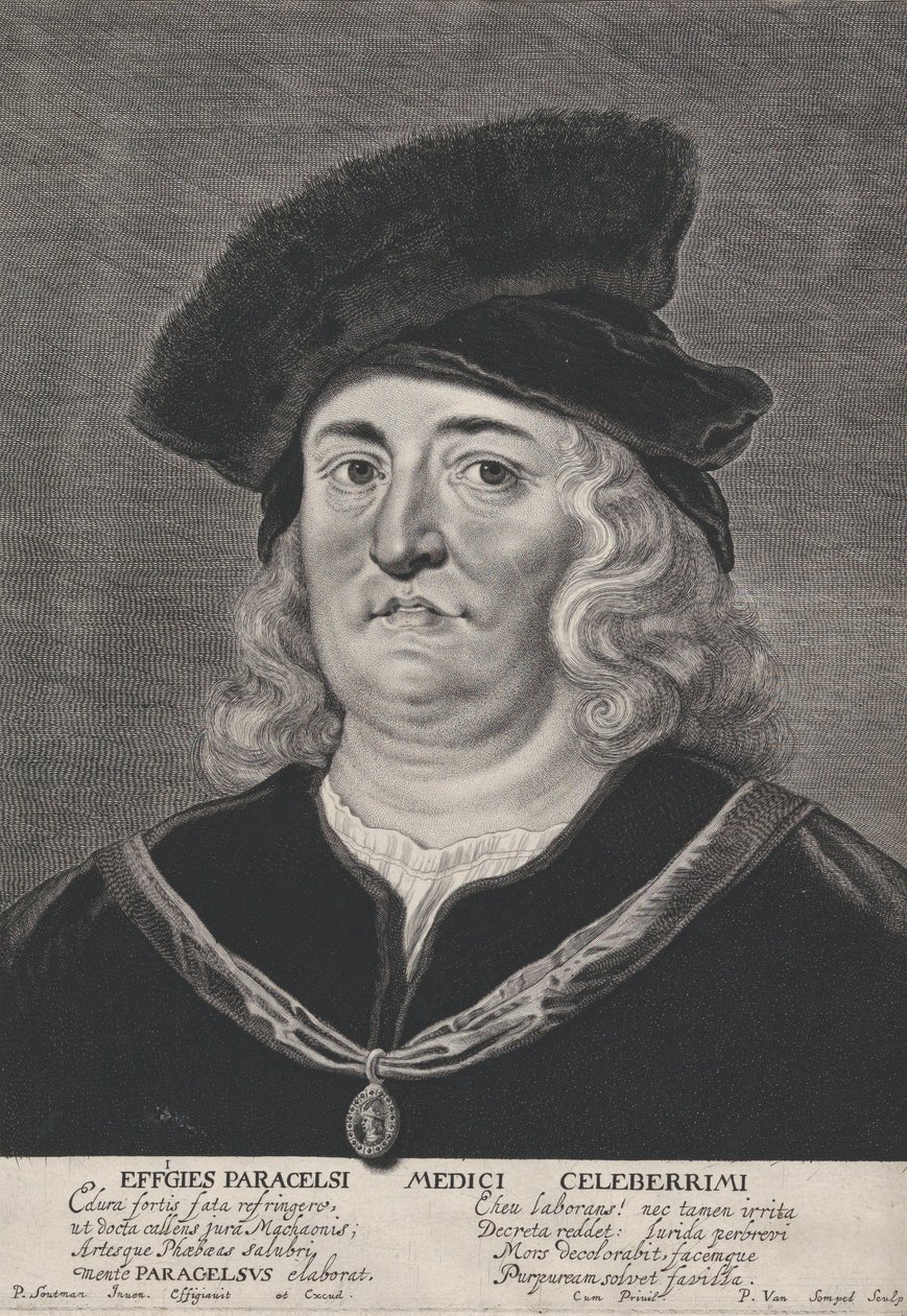 Portræt af Theophrastus Paracelsus, 1615-43. af Pieter Soutman