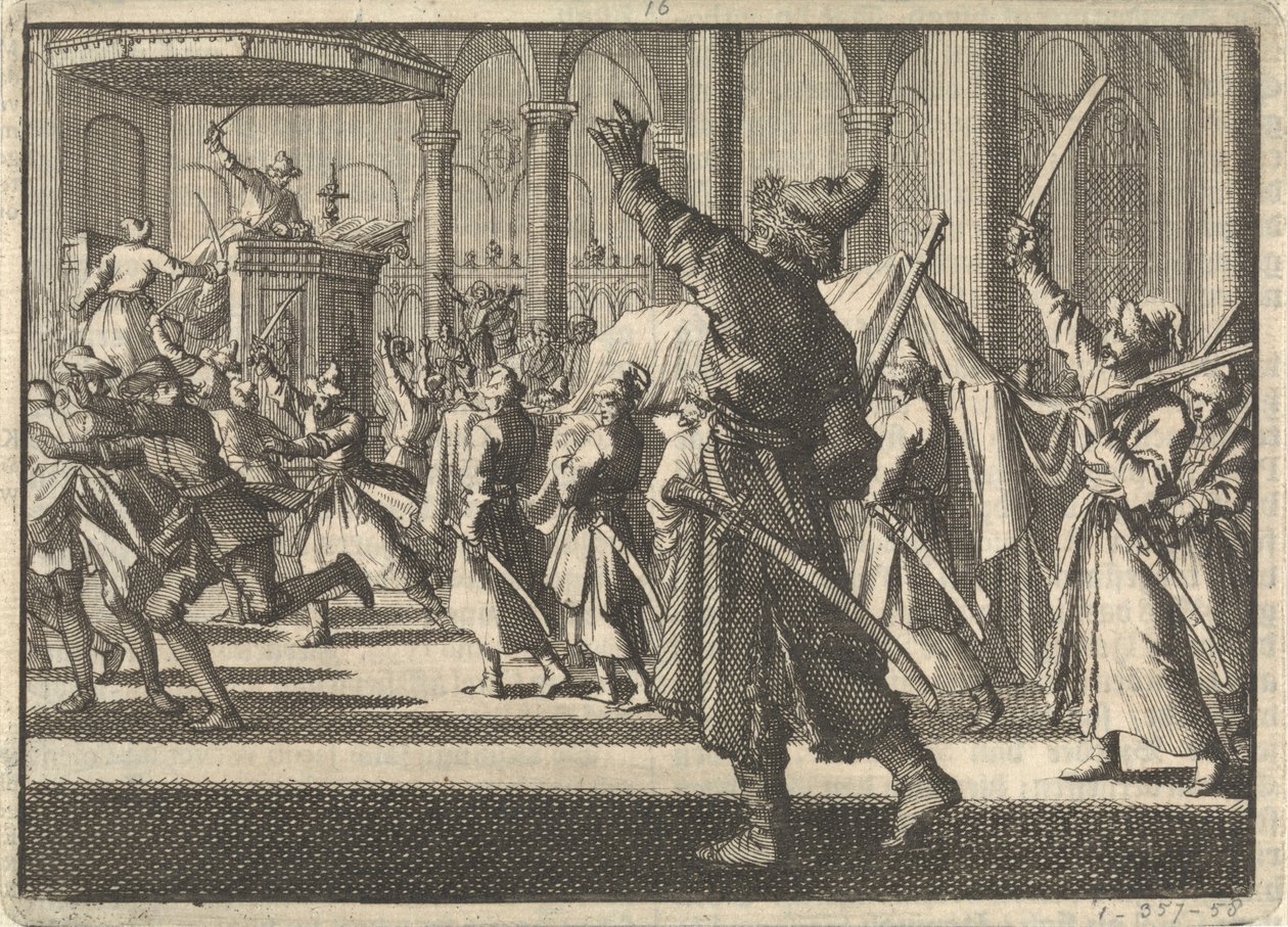 Polakkerne i Riddarholmskirken i Stockholm, 1698 af Pieter Van der Aa