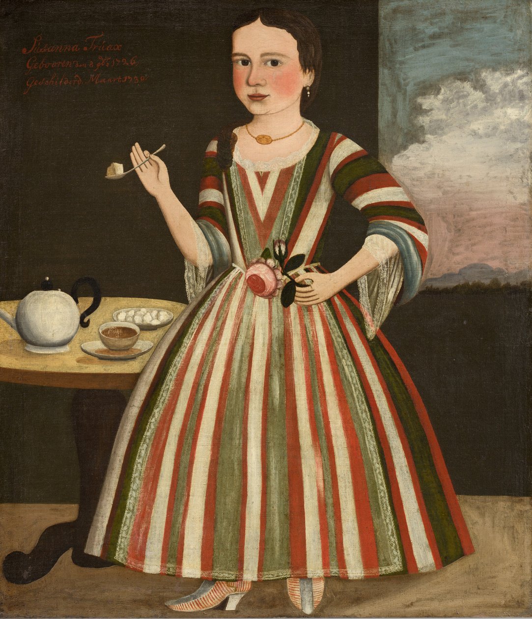 Susanna Truax, 1730. af Pieter Vanderlyn